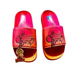 Skechers x Snoop Dogg Dr Bombay Hyper Burst Slides Men's Size 10 Pink Orange New